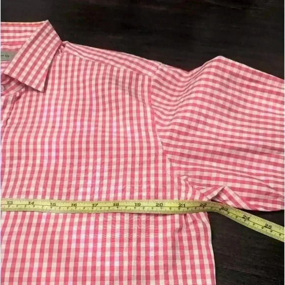 Etro  Red Button Down Long Sleeve Check Dress Shirt - size 41 BNWOT - Picture 3 of 5